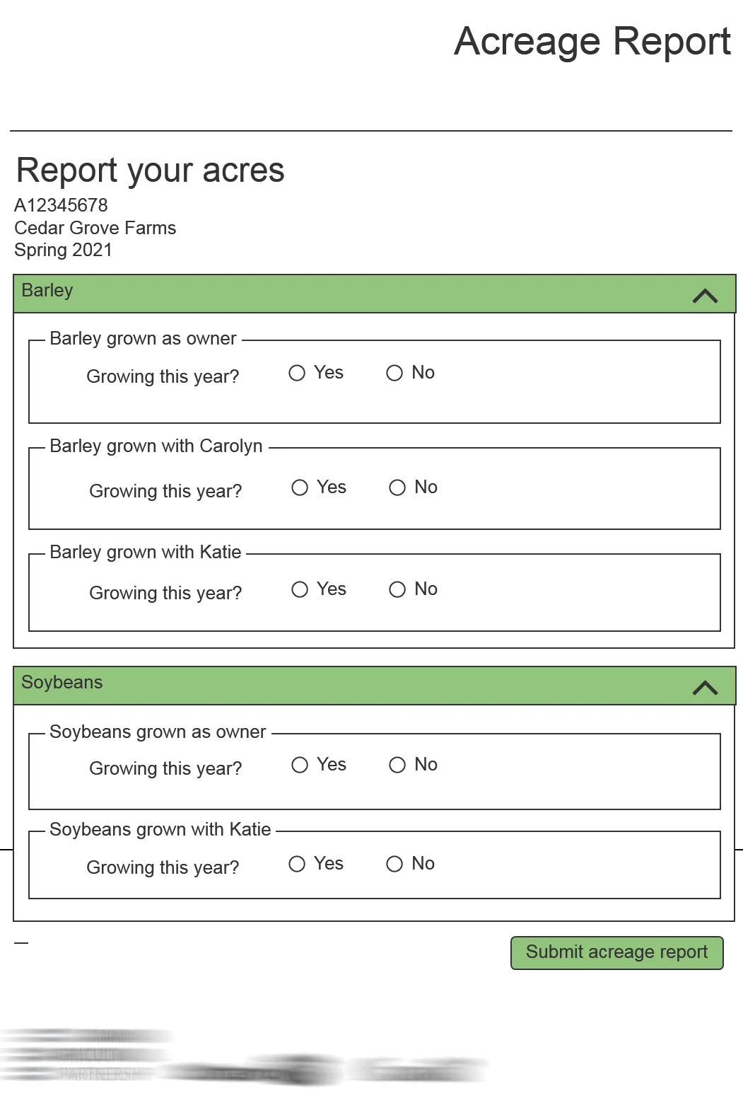 Desktop Acreage Report